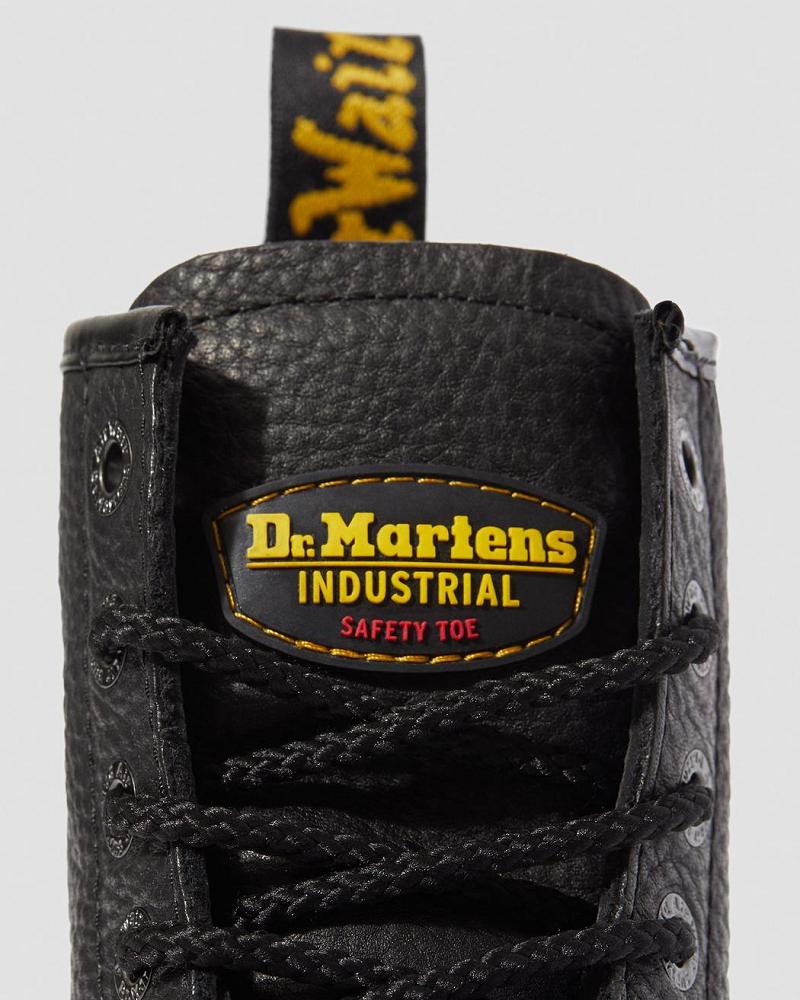 Dr Martens Icon 7B10 Leren Steel Neus Werklaarzen Heren Zwart | NL 182DFM